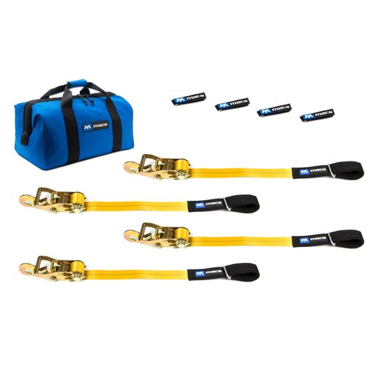 514716 2 x 6 Cinch Tie-Down Strap Kit for Confined Spaces - Yellow