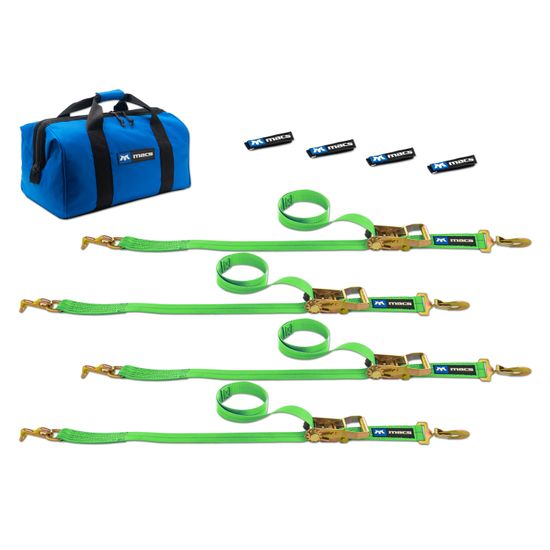 515502 Factory Transit T-Hook Tie-Down Pack with Sewn End - Lime Green