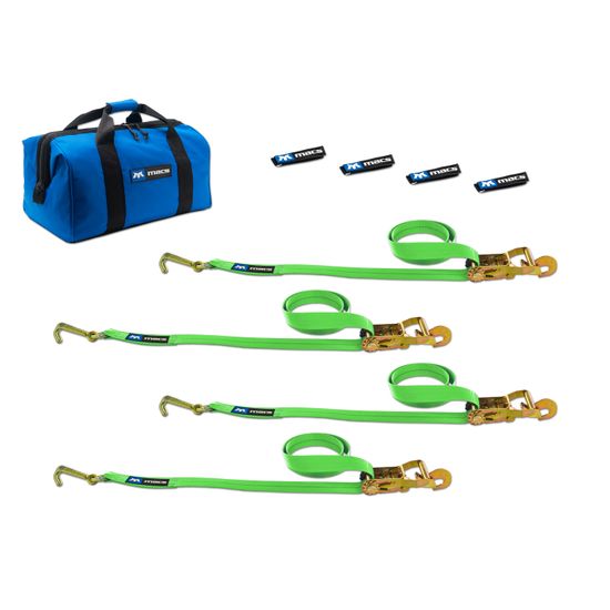 515511 Factory Transit J-Hook Tie-Down Pack with Direct Hook End - Lime Green