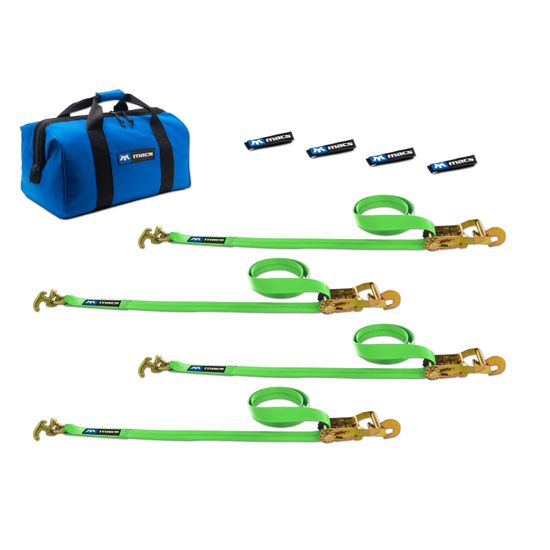 515513 Factory Transit R-Hook Tie-Down Pack with Direct Hook End - Lime Green