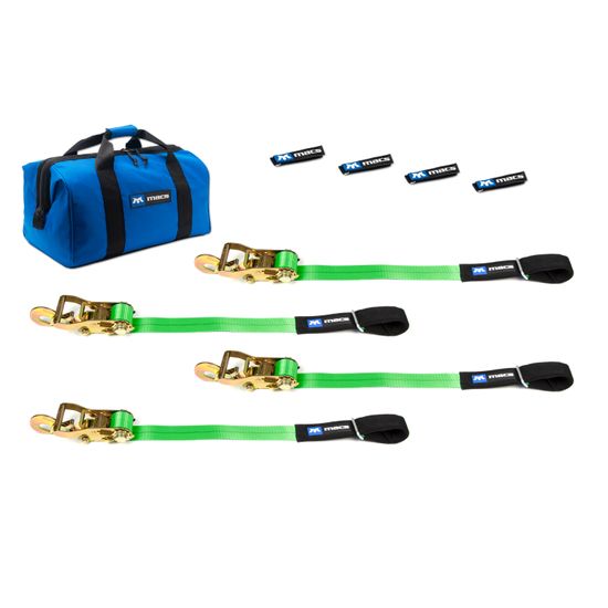 515716 2 x 6 Cinch Tie-Down Strap Kit for Confined Spaces - Lime Green