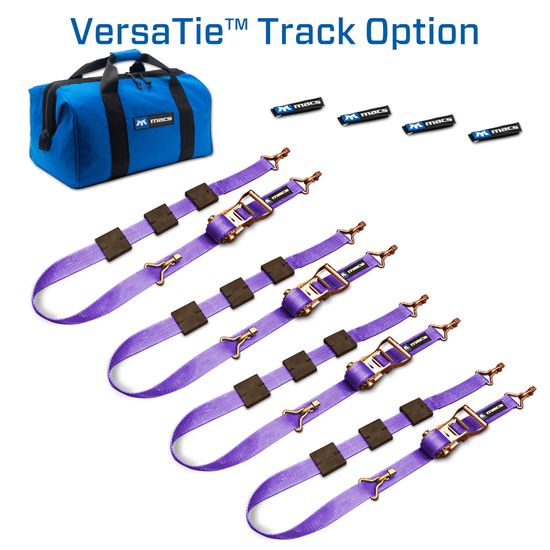 516001 2 x 10 Tire Block Strap Pack with VersaTie Track Ends - Purple