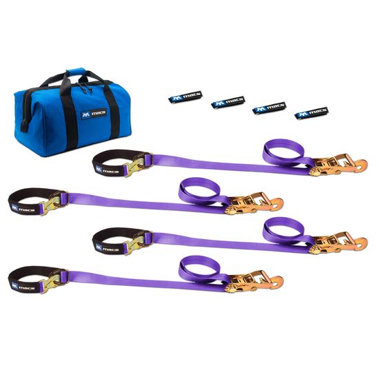 516100 2 x 8 UTV Tie-Down Pack with Direct Hook - Purple