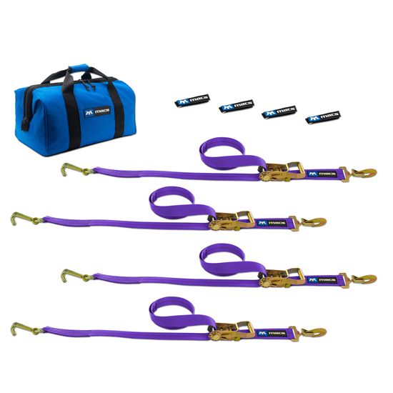 516501 Factory Transit J-Hook Tie-Down Pack with Sewn Fixed End - Purple