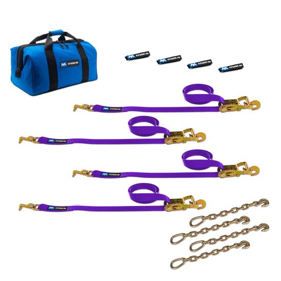 516522 Factory Transit T-Hook Tie-Down Pack with Direct Hook End  Chain Extensions - Purple