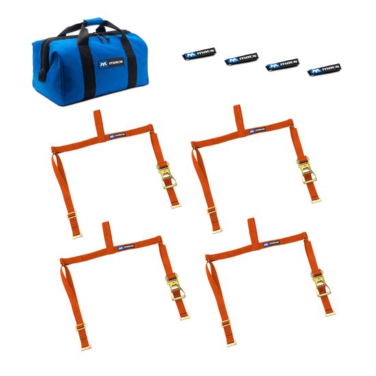 518105A-Etrack Small Adjustable UTV E-Track Tire Net Pack - Orange