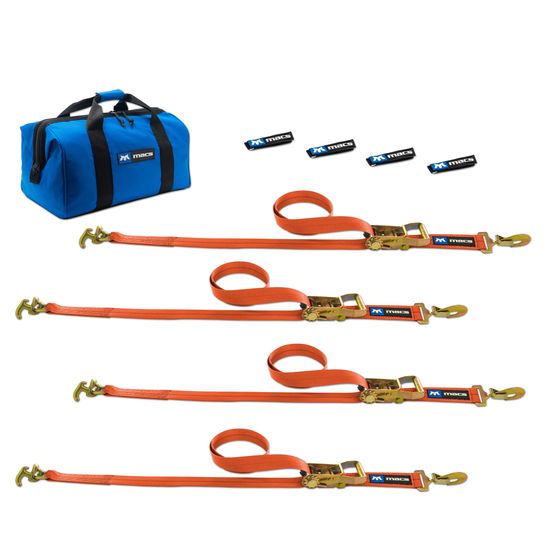 518503 Factory Transit R-Hook Tie-Down Pack with Sewn Fixed End - Orange