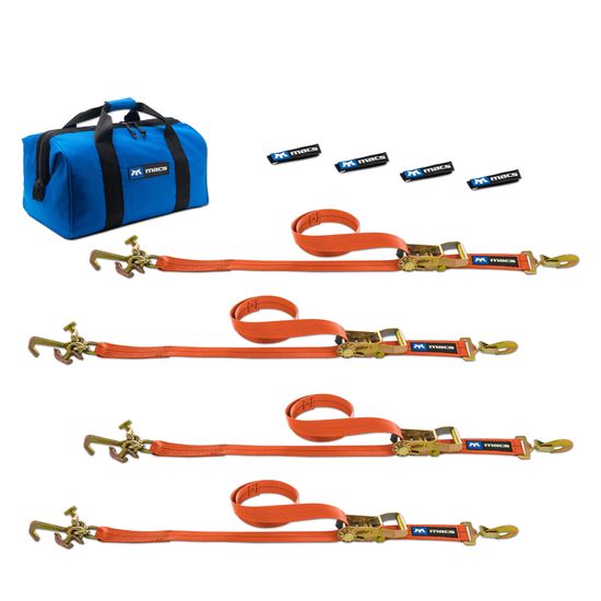 518504 Factory Transit J- T-  R-Hook Tie-Down Pack with Sewn Fixed End - Orange