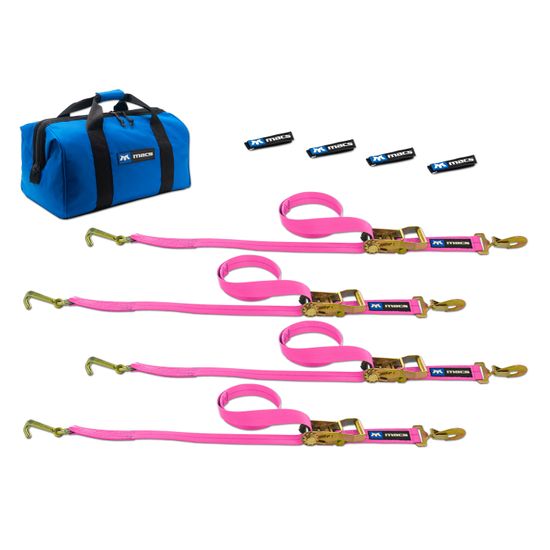 519501 Factory Transit J-Hook Tie-Down Pack with Sewn Fixed End - Pink