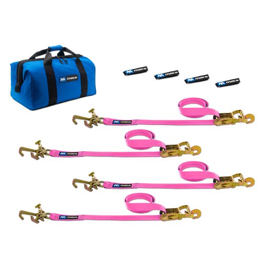 519514 Factory Transit J- T-  R-Hook Tie-Down Pack with Direct Hook End - Pink