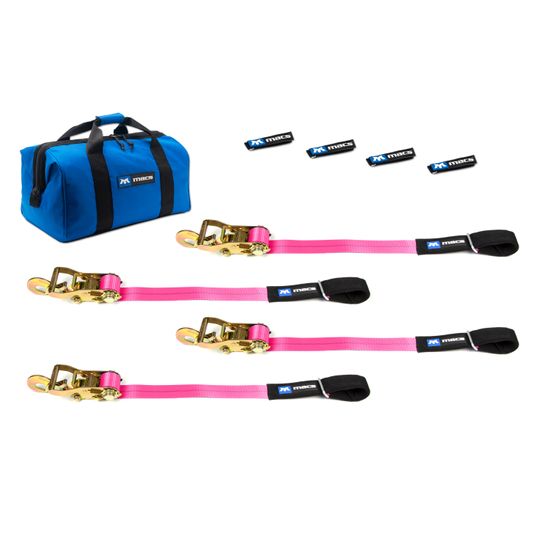 519716 2 x 6 Cinch Tie-Down Strap Kit for Confined Spaces - Pink