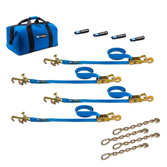 FACTORY-TRANSIT-JTR-HK-W-DIR-HK-END-CN-EXT Factory Transit J- T-  R-Hook Tie-Down Pack with Direct Hook End  Chain Extensions
