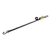 111117 1 x 16 Ratchet Tie-Down Strap with S-Hook  Keeper - Black