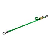 115111 1 x 10 Ratchet Tie-Down Strap with S-Hook  Keeper - Lime Green