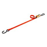 118112 1 x 12 Ratchet Tie-Down Strap with S-Hook - Orange