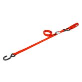118510 1 x 10 Motorcycle Cam Tie-Down Strap with Integrated Soft Loop S-Hook - Orange