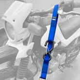 118511 1 x 10 Motorcycle Cam Tie-Down Strap with Integrated Soft Loop S-Hook  Keeper - Orange 3