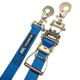 122008SWH 2 x 8 Ratchet Strap with Pivot Swivel Hook - Blue 3