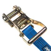 122010SWH 2 x 10 Ratchet Strap with Pivot Swivel Hook Sewn Fixed End - Blue 2