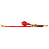 123030 2 x 30 Ratchet Strap with Twisted Snap Hooks Sewn Fixed End - Red