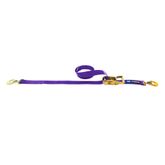 126127 2 x 27 Ratchet Strap with Flat Snap Hook Sewn Fixed End - Purple
