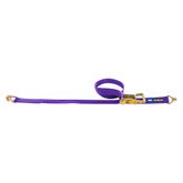 126208 2 x 8 Ratchet Strap with Wire Hook Sewn Fixed End - Purple