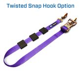 126810 2 x 10 Tire Block Strap with Twisted Snap Hook Ends - Purple