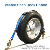 126810 2 x 10 Tire Block Strap with Twisted Snap Hook Ends - Purple 1