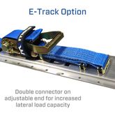 126912 2 x 10 Tire Block Strap with E-Track Ends - Purple 4