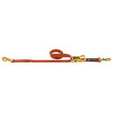 128027 2 x 27 Ratchet Strap with Twisted Snap Hooks Sewn Fixed End - Orange