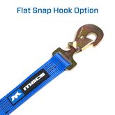 128112 2 x 12 Ratchet Strap with Flat Snap Hook Sewn Fixed End - Orange 1
