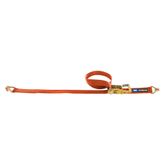 128227 2 x 27 Ratchet Strap with Wire Hook Sewn Fixed End - Orange