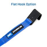 128312 2 x 12 Ratchet Strap with Flat Hook Sewn Fixed End - Orange 1