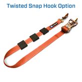 128810 2 x 10 Tire Block Strap with Twisted Snap Hook Ends - Orange