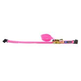 129316 2 x 16 Ratchet Strap with Flat Hook - Pink