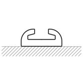 230048-DC 4 VersaTie Surface-Mounted Track with Wide Contour Edge Series 3 - Pre-Drilled 3
