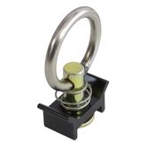 32401B L-Track Single Stud Fitting with Round Ring - Black - WLL 1333 lb