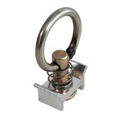 32401S L-Track Single Stud Fitting with Round Ring - Silver - WLL 1333 lb