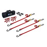 510003 1 x 6 ATV  Motorcycle Ratchet Utility Pack with S-Hook - Red