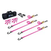510009 1 x 6 ATV  Motorcycle Ratchet Utility Pack with S-Hook - Pink