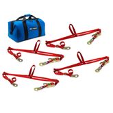 510103A Adjustable ATV Wheel Net Pack with Flat Snap Hook - Red