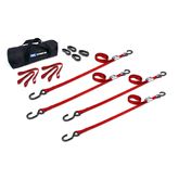 510133 1 x 10 ATV  Motorcycle Cam Utility Pack with S-Hooks - Red