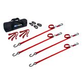 510223 1 x 6 ATV  Motorcycle Cam Utility Pack with S-Hooks  Keepers - Red