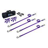 510226 1 x 6 ATV  Motorcycle Cam Utility Pack with S-Hooks  Keepers - Purple