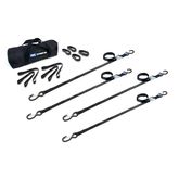 510231 1 x 10 ATV  Motorcycle Cam Utility Pack with S-Hooks  Keepers - Black