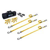 510234 1 x 10 ATV  Motorcycle Cam Utility Pack with S-Hooks  Keepers - Yellow