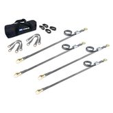 510247 1 x 6 ATV  Motorcycle Cam Utility Pack with Flat Snap Hooks - Silver