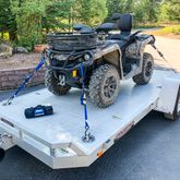 510347 1 x 10 ATV  Motorcycle Ratchet Utility Pack with S-Hook and Keeper - Silver 4