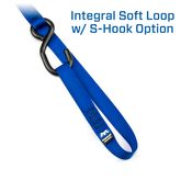510413 1 x 10 Motorcycle Ratchet Tie-Down Pack with Integrated Soft Loops S-Hooks - Red 2