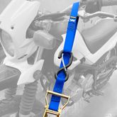 510435 1 x 10 Motorcycle Ratchet Tie-Down Pack with Integrated Soft Loops S-Hooks  Keepers - Lime Green 3